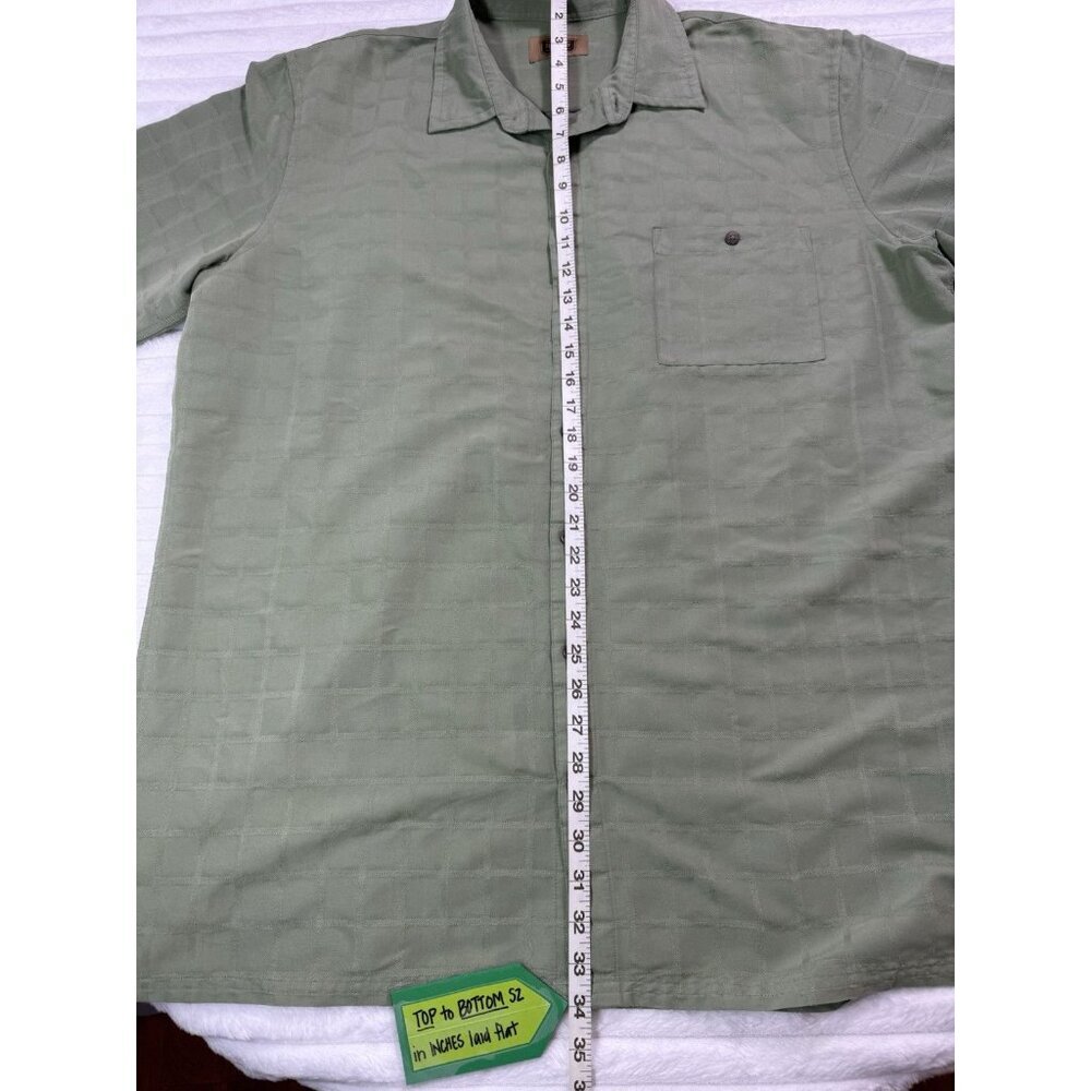 The Foundry Supply Short Sleeve Button Up Green Men's XLT - Picture 6 of 13